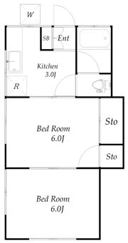 松村ハイツの間取り画像