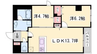 神戸海岸通 萬利Residenceの間取り画像