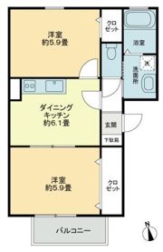 フォブールDMC・Dの間取り画像
