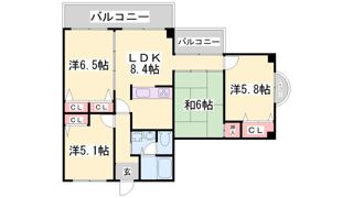 パレ檜の間取り画像