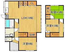 芦屋町戸建ての間取り画像