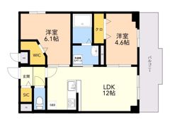 Pisces東比恵の間取り画像