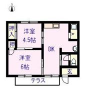 猶原貸家の間取り画像