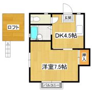 ロイヤルハイツA棟の間取り画像