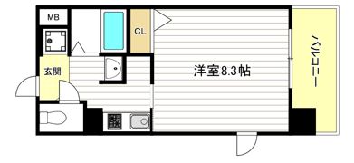 レジデンス中之島の間取り画像