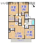 ウィステリアおゆみ野 Fの間取り画像