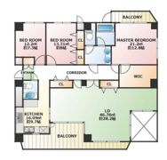 ハーバーヒルズ御影の間取り画像