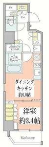 クレストコート新宿山吹町の間取り画像