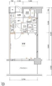 グリフィン新横浜・伍番館の間取り画像