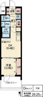 リッツ新大阪プレミアムの間取り画像