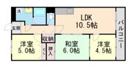 芦屋三木マンションの間取り画像