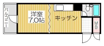 マンション西の間取り画像