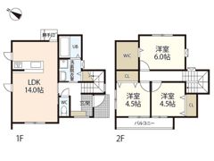 松浜町戸建の間取り画像