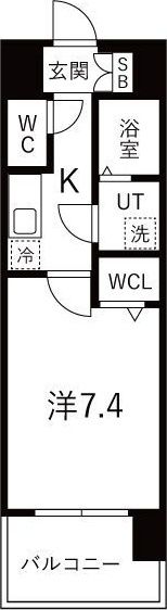 レジュールアッシュ京橋の間取り画像