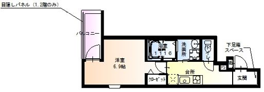フジパレス下新庄駅東Ⅰ番館の間取り画像
