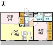 サニーフラット西市 A棟の間取り画像