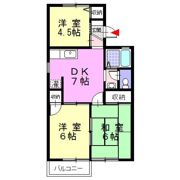 ハイツ平和Aの間取り画像