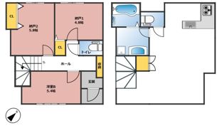 神林邸 戸建て貸家の間取り画像
