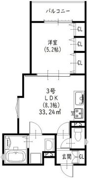 ラモーナ清瀧の間取り画像