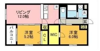 グランドゥール若菜2の間取り画像