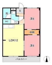 虫明第二マンションの間取り画像