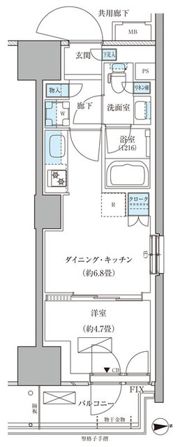 パークアクシス品川天王洲アイルの間取り画像