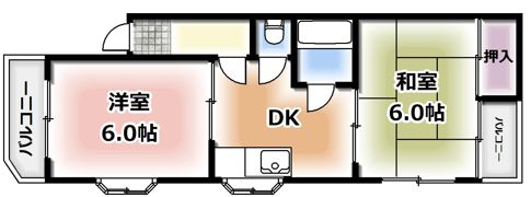 銀河ハイツの間取り画像