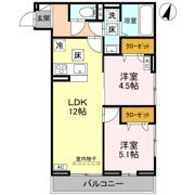 Noble Palais 針ヶ谷の間取り画像