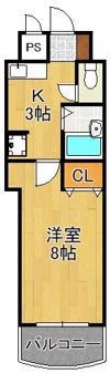 KMマンション北九大前の間取り画像