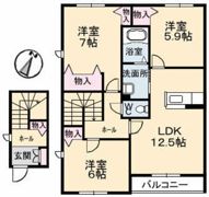 グランレーヴの間取り画像