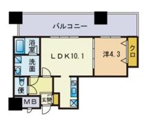 KDXレジデンス大濠ハーバービュータワーの間取り画像