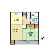 かつきハイツの間取り画像