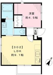 ルーム南麻布の間取り画像