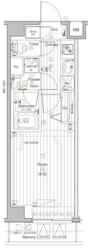 PREMIUM CUBE G 北新宿DEUXの間取り画像