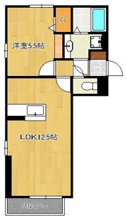 ディアスベン沖田の間取り画像