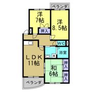 ルシアンⅡの間取り画像