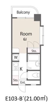 フジマンション末広(E-103)の間取り画像
