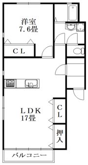 ルシフェ・Do・オリーブB棟の間取り画像