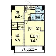 ライズ湖東の間取り画像