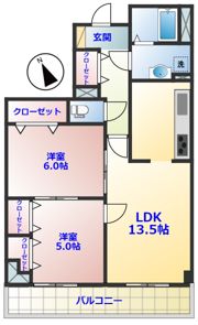 オーシャンビュー弐番館の間取り画像