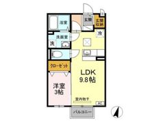 セジュール瀬戸下 B棟の間取り画像