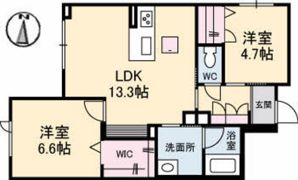 ベレオガーデンズ北方の間取り画像