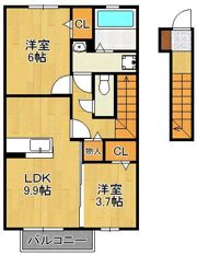 ヴェルジェ深田IIIの間取り画像