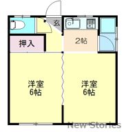 北矢三ハイムの間取り画像
