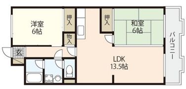 第1ビューハイツの間取り画像