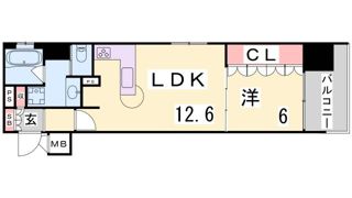 リーガル神戸三宮フラワーロードの間取り画像