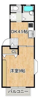 パルティールB棟の間取り画像