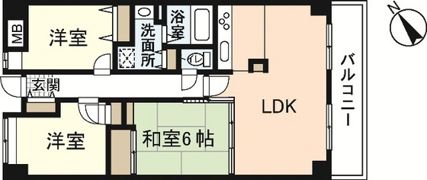 シーブリーズ東原壱番館の間取り画像