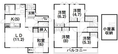 青山貸家の間取り画像