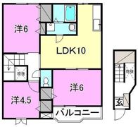 ヴィラ軽井沢Bの間取り画像